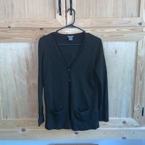 Ann Taylor brown button front v-neck cardigan sweater size L
